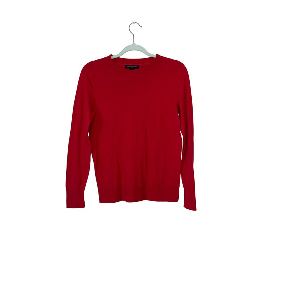 Banana Republic Factory Red Knit Sweater Size Medium